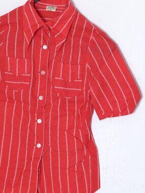 1978–1982, Teresa for Mekkomestarit Warp-Stripe Waist-Suppressed Shirt-Blouse